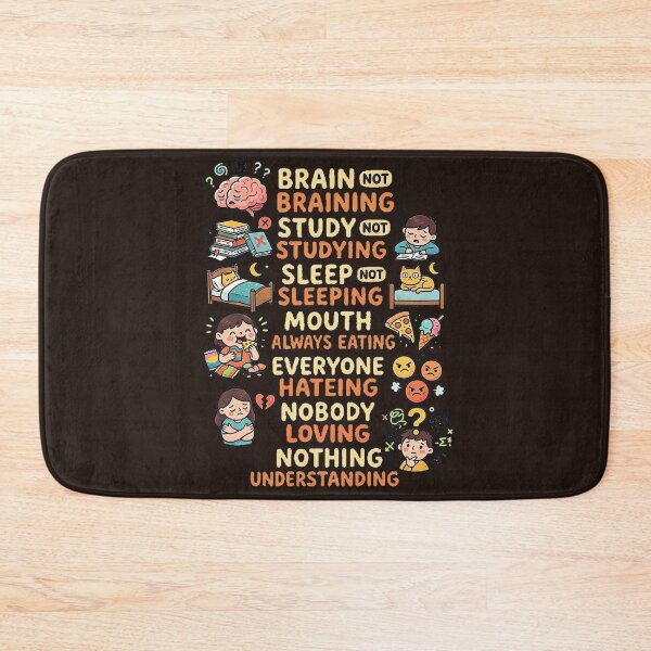 Item preview, Brain Not Braining - Funny Relatable Student Meme designed and sold by GrabaHuk.