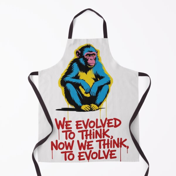 Item preview, Banksy Monkey - We evolved to think, now we think to evolve designed and sold by 123ks.