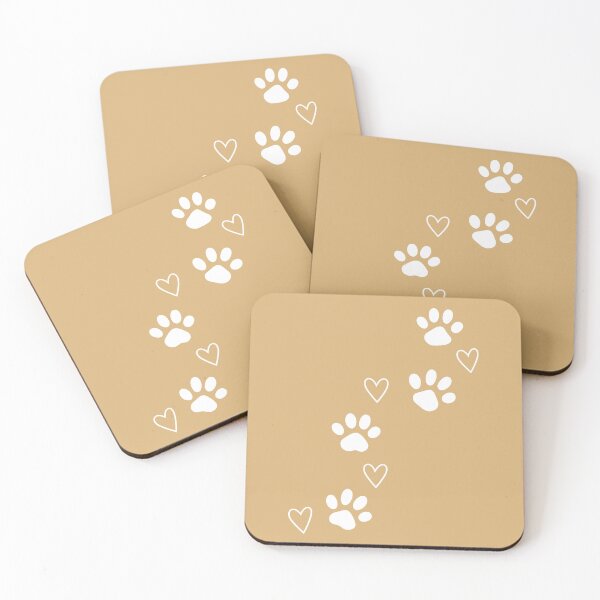 Item preview, White Paw Prints Hearts designed and sold by Corvoria.