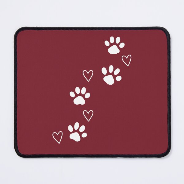 Item preview, White Paw Prints Hearts designed and sold by Corvoria.