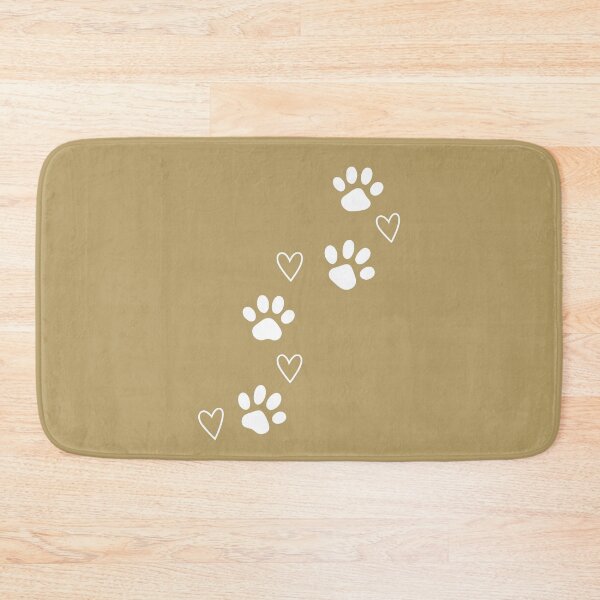 Item preview, White Paw Prints Hearts designed and sold by Corvoria.