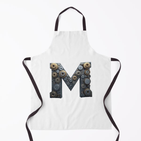 Item preview, M Letter Gear Design | Industrial Mechanical Monogram | Engineering Artwork designed and sold by Baby Adee Collective.