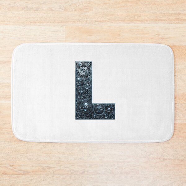 Item preview, L Letter Gear Design | Mechanical Alphabet Art | Industrial Engineering Monogram designed and sold by Baby Adee Collective.