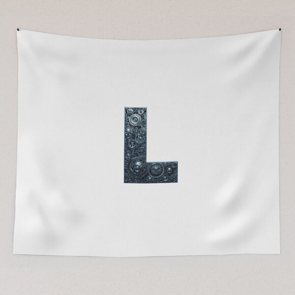 Item preview, L Letter Gear Design | Mechanical Alphabet Art | Industrial Engineering Monogram designed and sold by Baby Adee Collective.