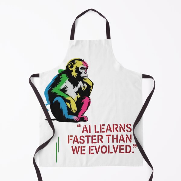 Item preview, Banksy Monkey - AI learns faster than we evolved designed and sold by 123ks.