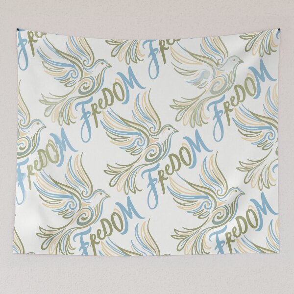 Item preview, Freedom Dove Seamless Pattern designed and sold by WormJ.