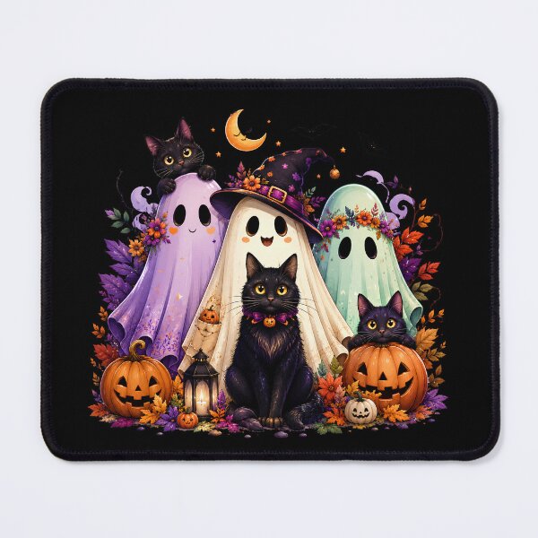 Item preview, Cute Halloween Ghost Cats | Spooky Kawaii Halloween. designed and sold by HorrorInkStudio.