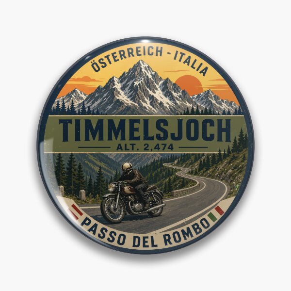 Item preview, Timmelsjoch Austria Passo del Rombo Italy Alps Motorcycle Sticker TShirt 04 designed and sold by OuterShellUK.