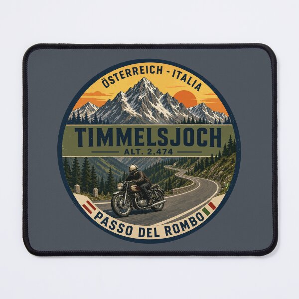Item preview, Timmelsjoch Austria Passo del Rombo Italy Alps Motorcycle Sticker TShirt 04 designed and sold by OuterShellUK.