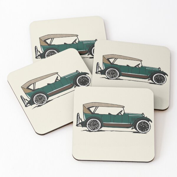 Item preview, Green Automobile Retro Oldtimers - Vintage Classic Cars designed and sold by Becky-Poppins.
