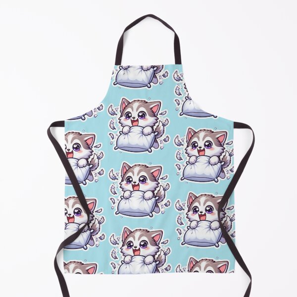 Item preview, Cute Husky Pillow Fight Kawaii Dog Cartoon Sticker designed and sold by carestazafeli.