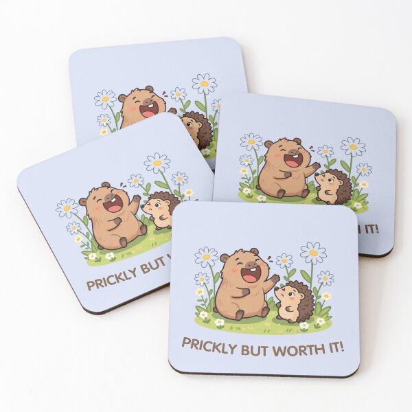 Item preview, Prickly But Worth It! – Cute Capybara and Hedgehog Friendship designed and sold by BCapybara.
