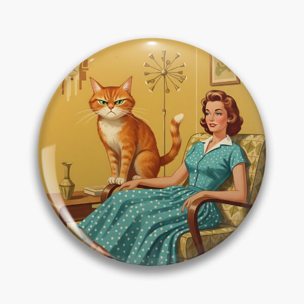Item preview, Copy of Home is Where the cat judges you Vintage Retro Mom Joke designed and sold by Retro-Anime9.