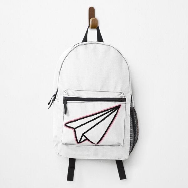 Item preview, Paper Airplane Pixel Pink White Black Background Dreams Travel designed and sold by AstronautMerch.
