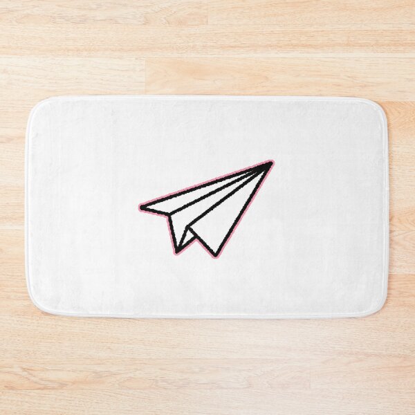 Item preview, Paper Airplane Pixel Pink White Black Background Dreams Travel designed and sold by AstronautMerch.