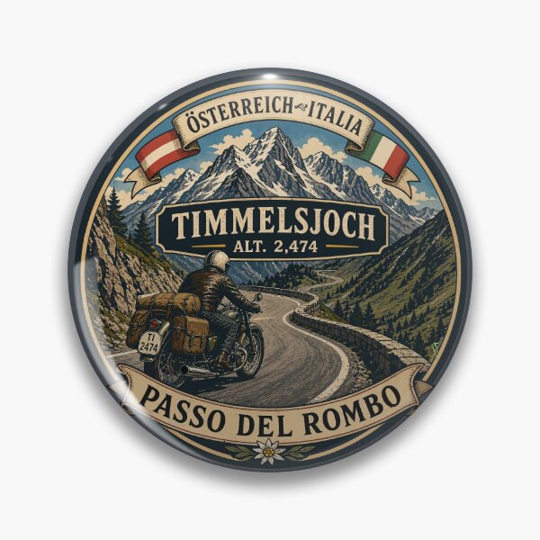 Item preview, Timmelsjoch Austria Passo del Rombo Italy Alps Motorcycle Sticker TShirt 05 designed and sold by OuterShellUK.