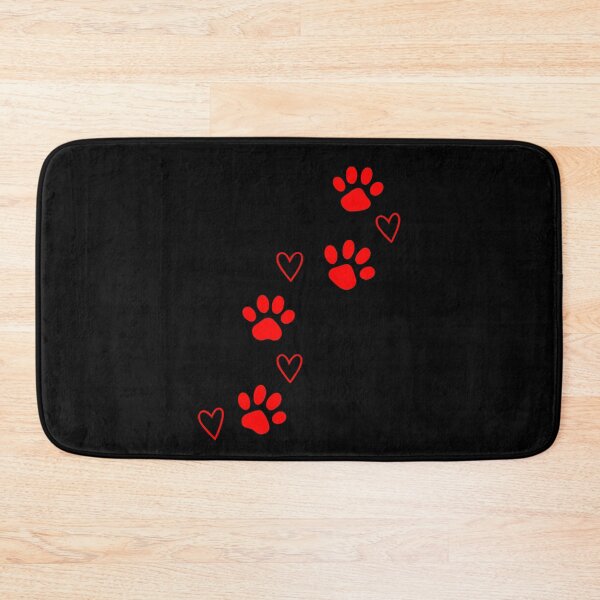 Item preview, Red Paw Prints Hearts designed and sold by Corvoria.