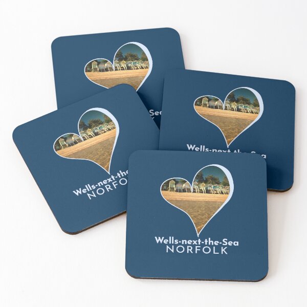Item preview, Wells-next-the-Sea Heart Norfolk Beach Huts Photography Gift Design designed and sold by MyriadNorfolk.