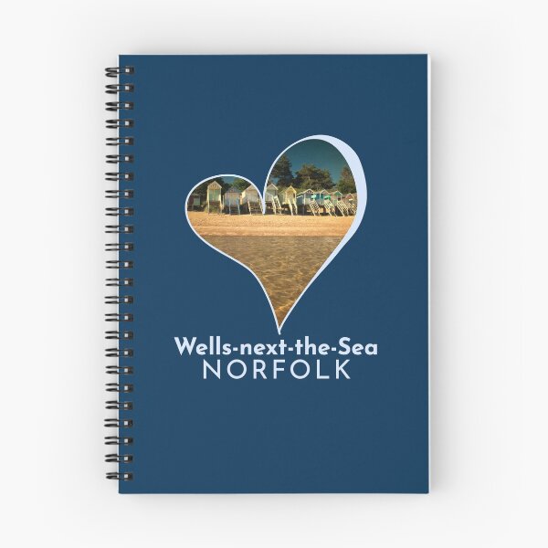 Item preview, Wells-next-the-Sea Heart Norfolk Beach Huts Photography Gift Design designed and sold by MyriadNorfolk.