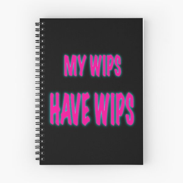 Item preview, My WIPs Have WIPs – Neon Knitting Humor Sticker, Crochet WIP Meme designed and sold by ArtyWares.