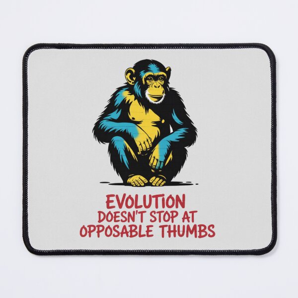 Item preview, Banksy Monkey - Evolution doesn't stop at opposable thumbs designed and sold by 123ks.