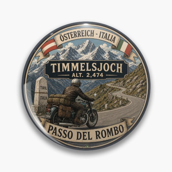 Item preview, Timmelsjoch Austria Passo del Rombo Italy Alps Motorcycle Sticker TShirt 06 designed and sold by OuterShellUK.