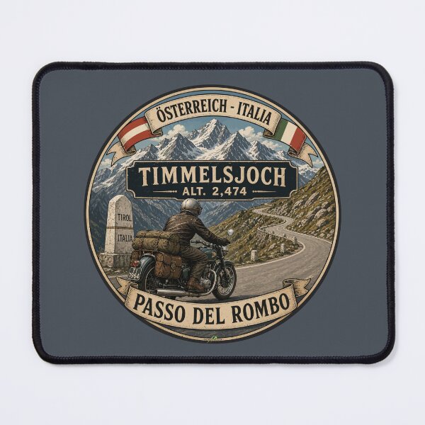 Item preview, Timmelsjoch Austria Passo del Rombo Italy Alps Motorcycle Sticker TShirt 06 designed and sold by OuterShellUK.