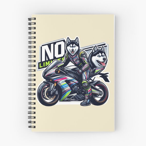 Item preview, No Limits Husky Rider- Sport Bike Racing Dog Street Style designed and sold by carestazafeli.