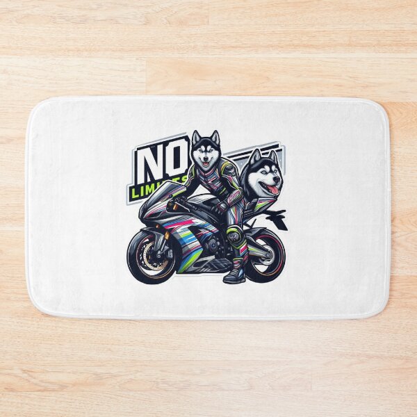 Item preview, No Limits Husky Rider- Sport Bike Racing Dog Street Style designed and sold by carestazafeli.