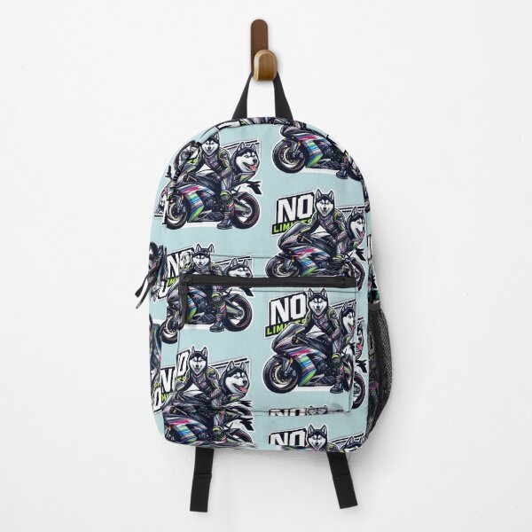 Item preview, No Limits Husky Rider- Sport Bike Racing Dog Street Style designed and sold by carestazafeli.