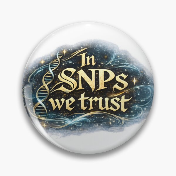 Item preview, In SNPs We Trust – Genomics & Bioinformatics Meme designed and sold by Nerd Romance Café.