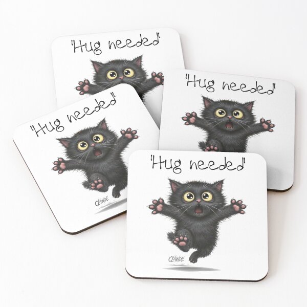 Item preview, Hug needed black cat Clawde designed and sold by LawlessClawde.
