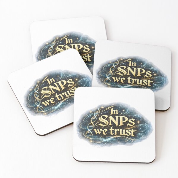 Item preview, In SNPs We Trust – Genomics & Bioinformatics Meme designed and sold by Nerd Romance Café.