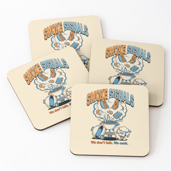 Item preview, Smoke Signals We Don't Talk We Cook BBQ Retro Graphic  — Funny Grill Master Summer  designed and sold by SkTee2k.