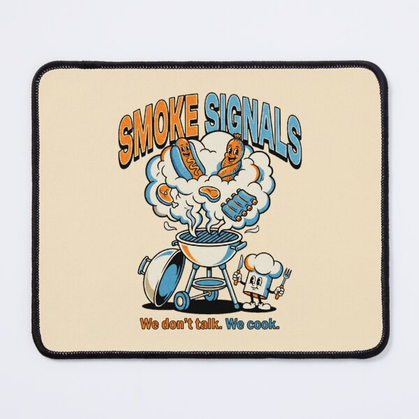 Item preview, Smoke Signals We Don't Talk We Cook BBQ Retro Graphic  — Funny Grill Master Summer  designed and sold by SkTee2k.
