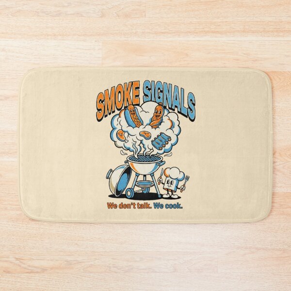 Item preview, Smoke Signals We Don't Talk We Cook BBQ Retro Graphic  — Funny Grill Master Summer  designed and sold by SkTee2k.