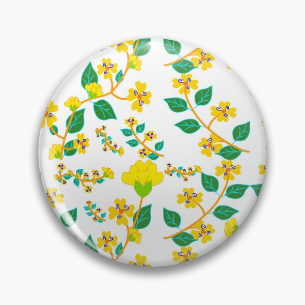 Item preview, Yellow Floral Vine Seamless Pattern with Green Leaves on Light Background designed and sold by EiArtist.