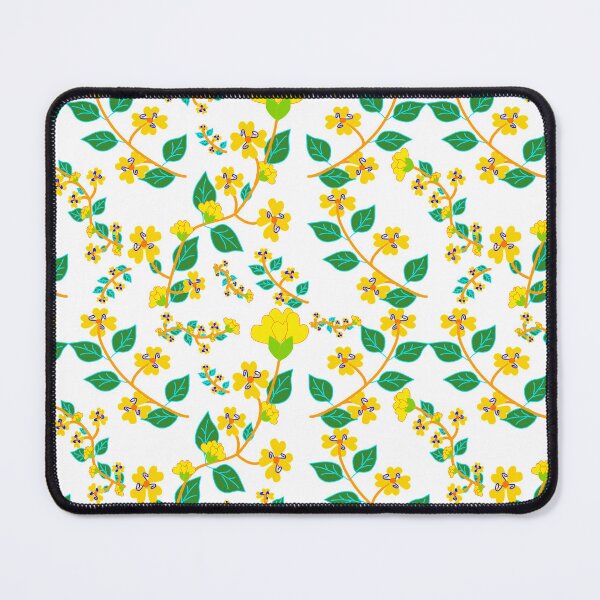 Item preview, Yellow Floral Vine Seamless Pattern with Green Leaves on Light Background designed and sold by Ei-Ei.