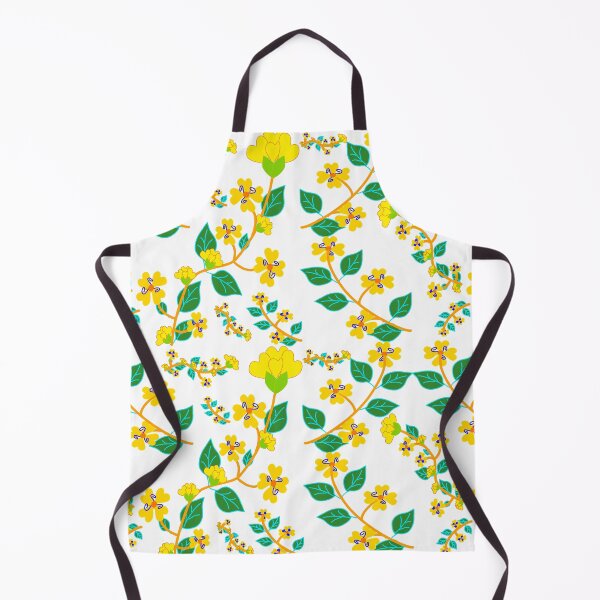 Item preview, Yellow Floral Vine Seamless Pattern with Green Leaves on Light Background designed and sold by Ei-Ei.