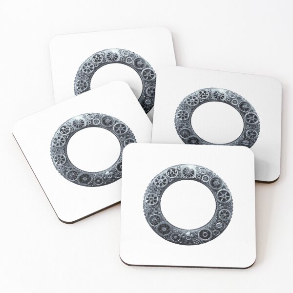 Item preview, O Letter Gear Design | Mechanical Alphabet Art | Industrial Engineering Monogram designed and sold by Baby Adee Collective.