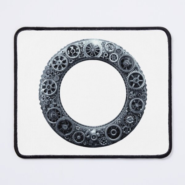 Item preview, O Letter Gear Design | Mechanical Alphabet Art | Industrial Engineering Monogram designed and sold by Baby Adee Collective.
