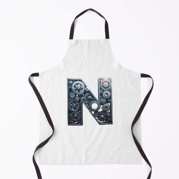 Item preview, N Letter Gear Design | Mechanical Alphabet Art | Industrial Engineering Monogram designed and sold by Baby Adee Collective.