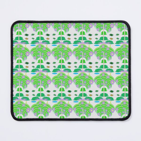 Item preview, Stylized Forest Landscape Seamless Pattern with Decorative Trees and Flowers designed and sold by EiArtist.