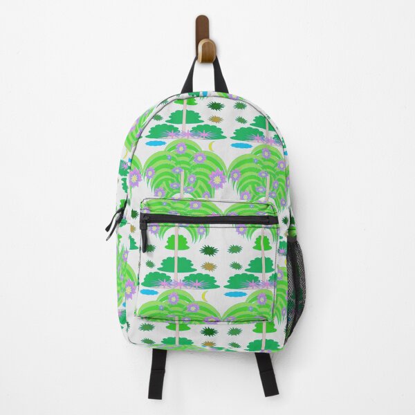 Item preview, Stylized Forest Landscape Seamless Pattern with Decorative Trees and Flowers designed and sold by EiArtist.