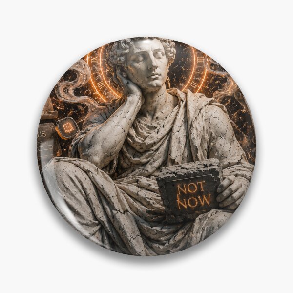 Item preview, Saint of Procrastination | Dark Academia Greek Statue Humor Art designed and sold by NicheThreadCo.