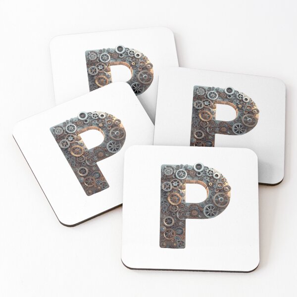 Item preview, P Letter Gear Design | Industrial Engineering Initial | Mechanical Alphabet Graphic designed and sold by Baby Adee Collective.
