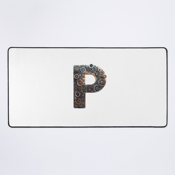 Item preview, P Letter Gear Design | Industrial Engineering Initial | Mechanical Alphabet Graphic designed and sold by Baby Adee Collective.
