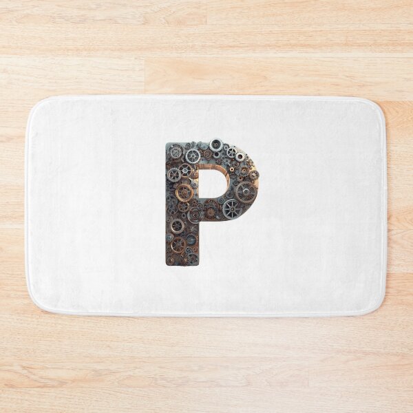 Item preview, P Letter Gear Design | Industrial Engineering Initial | Mechanical Alphabet Graphic designed and sold by Baby Adee Collective.