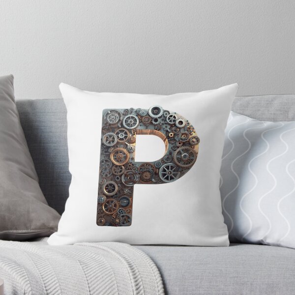 Item preview, P Letter Gear Design | Industrial Engineering Initial | Mechanical Alphabet Graphic designed and sold by Baby Adee Collective.
