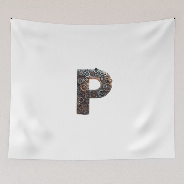 Item preview, P Letter Gear Design | Industrial Engineering Initial | Mechanical Alphabet Graphic designed and sold by Baby Adee Collective.